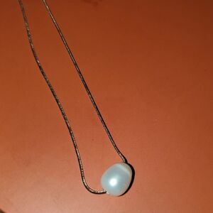 Elegant Silver Pearl Necklace